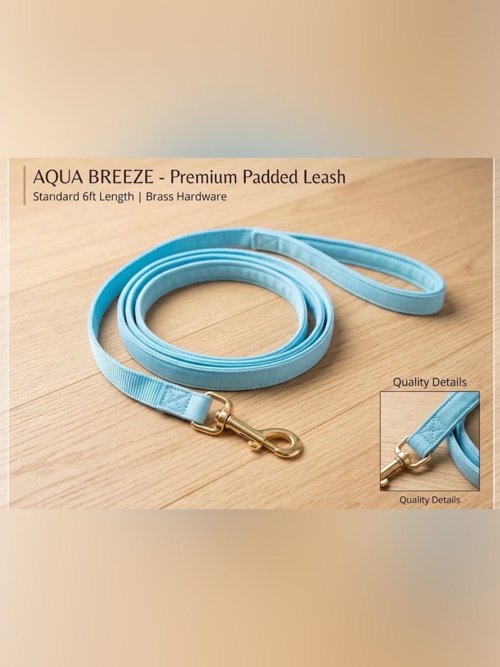 Aqua Breeze Premium Padded Dog Leash, 6ft - Like New